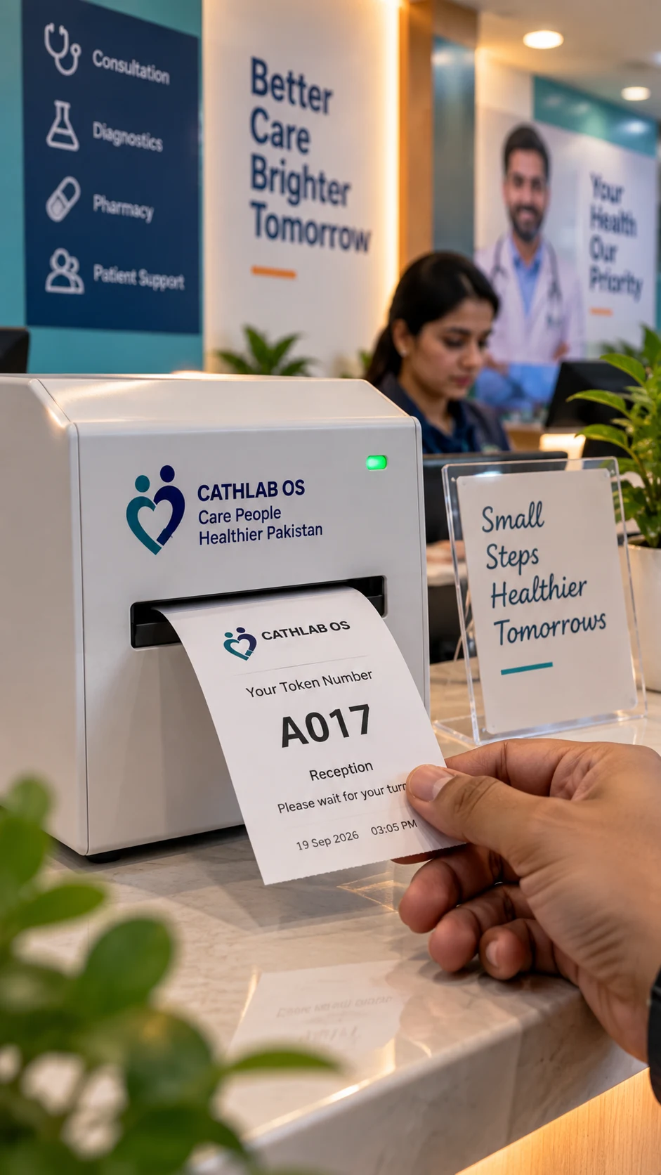 A printed token to follow your place in the queue.
